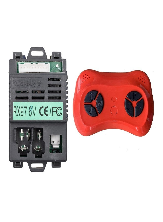 weelye RX97 6V 2.4G Bluetooth Remote Control and Receiver for Kids Ride On Toys, 6V Control Box Motherboard Accessories for Kids Powered Wheel Circuit Board Replacement Parts - Image 1